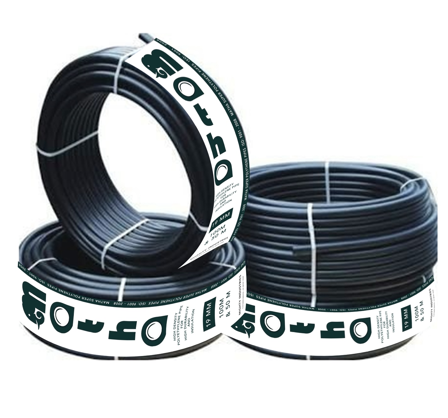 Matha HDPE 100m coil with branded label